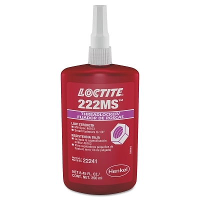 250ML THREADLOCKER 222MSLOW STRENGTH/SMA
